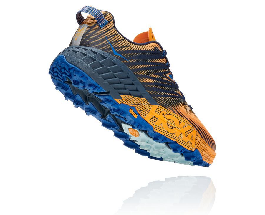 Hoka One One Trail Schoenen Heren - Speedgoat 4 - Oranje/Zwart - MN6438107